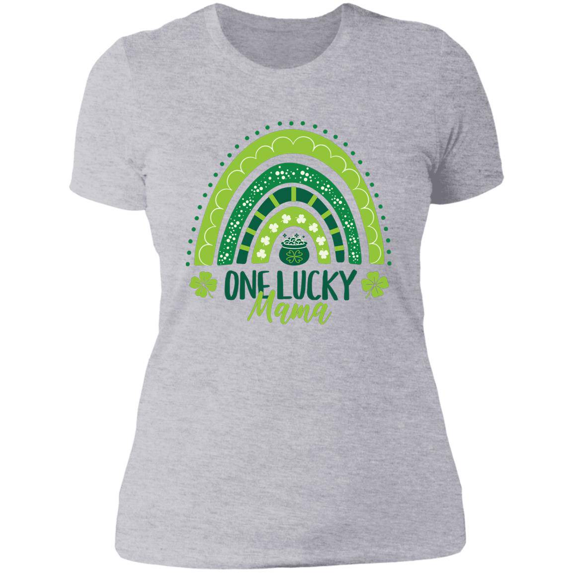 One Lucky Moma Next Level Ladies' Boyfriend T-Shirt - Expressive DeZien