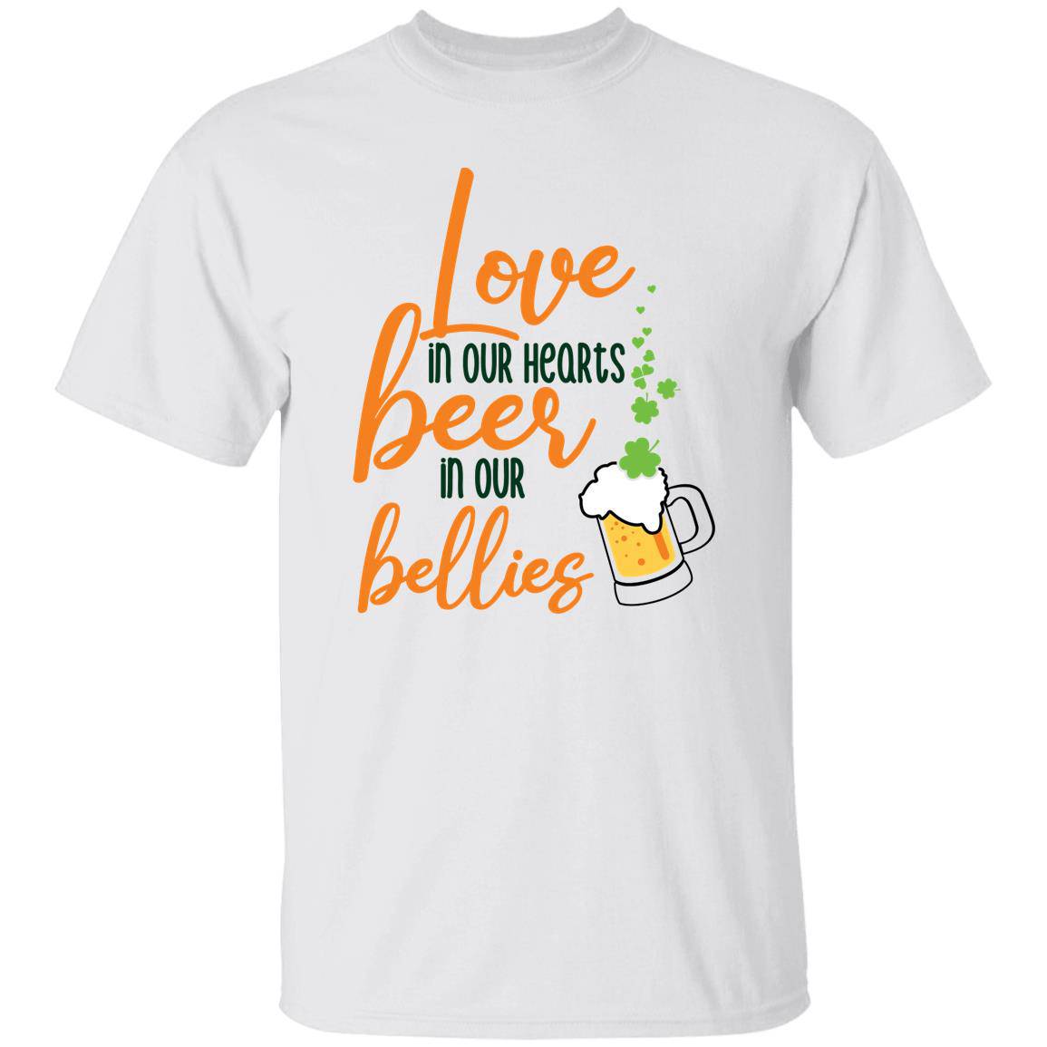 Love in Our Hearts and Beer in Our Bellies Classic T-Shirt - Expressive DeZien