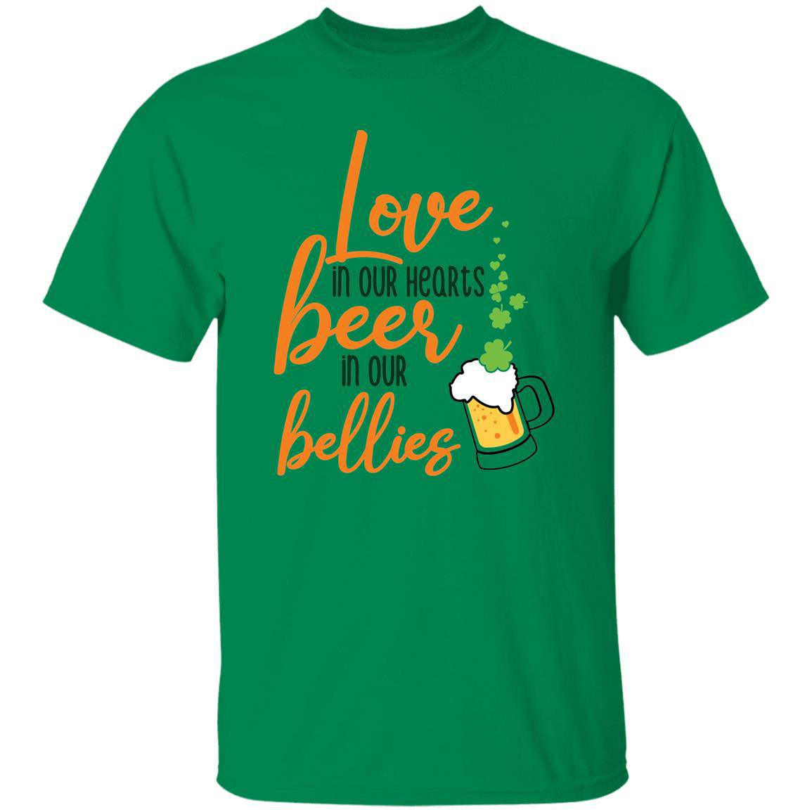 Love in Our Hearts and Beer in Our Bellies Classic T-Shirt - Expressive DeZien