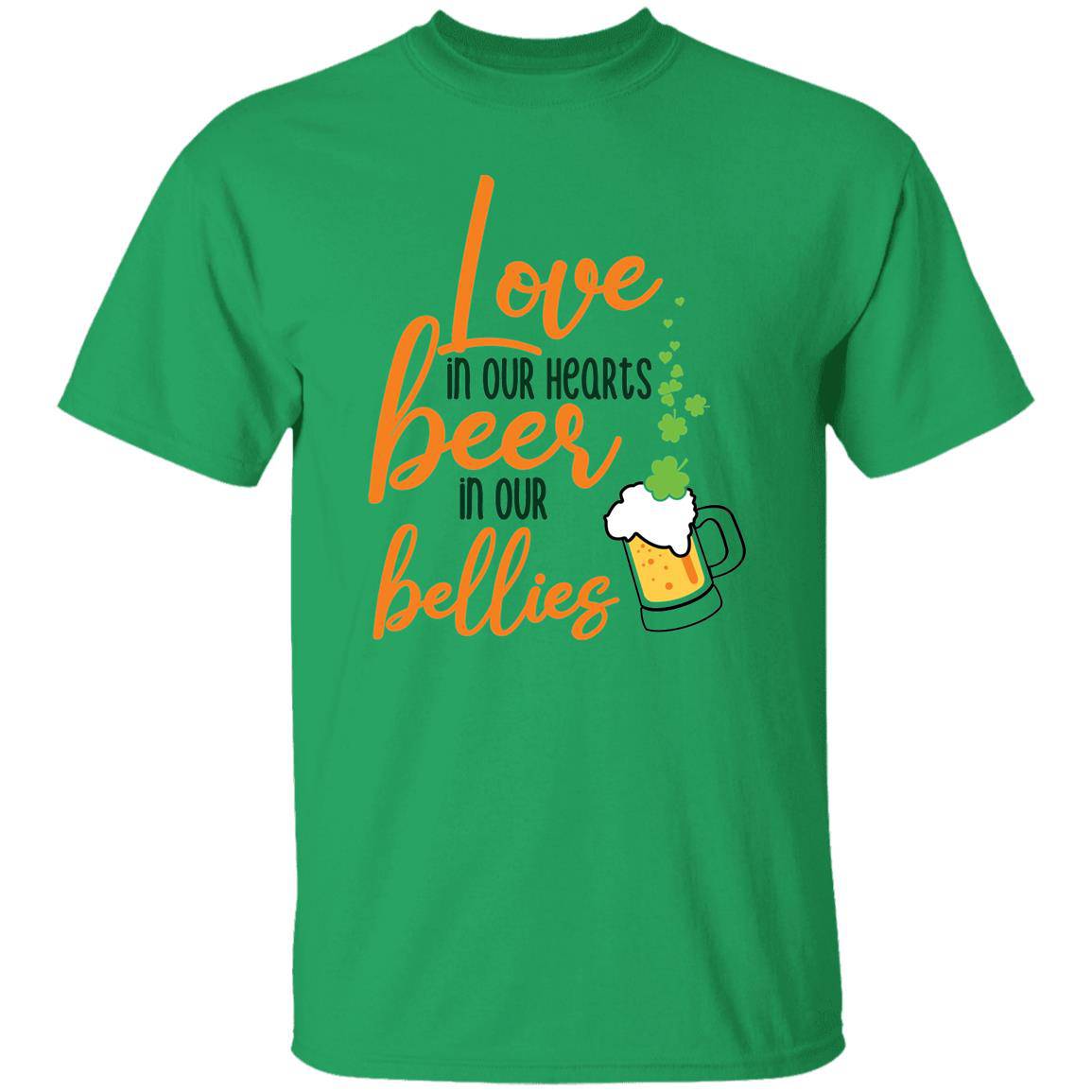 Love in Our Hearts and Beer in Our Bellies Classic T-Shirt - Expressive DeZien