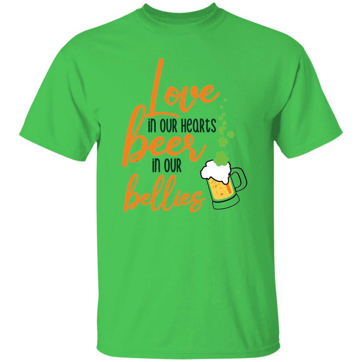 Love in Our Hearts and Beer in Our Bellies Classic T-Shirt - Expressive DeZien