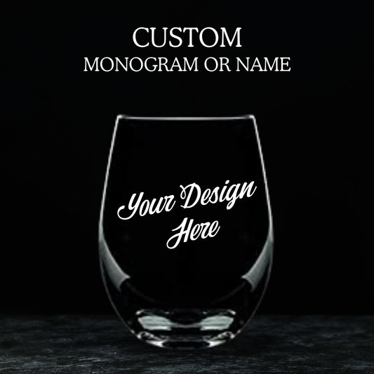 Personalized Custom Engraved Stemless Wine Glass 20.5oz | Custom Wine Glasses - Expressive DeZien 