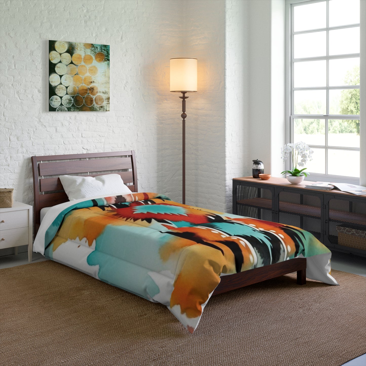 Vibrant Tribal Print Comforter - Boho Chic Bedding for Cozy Home Decor