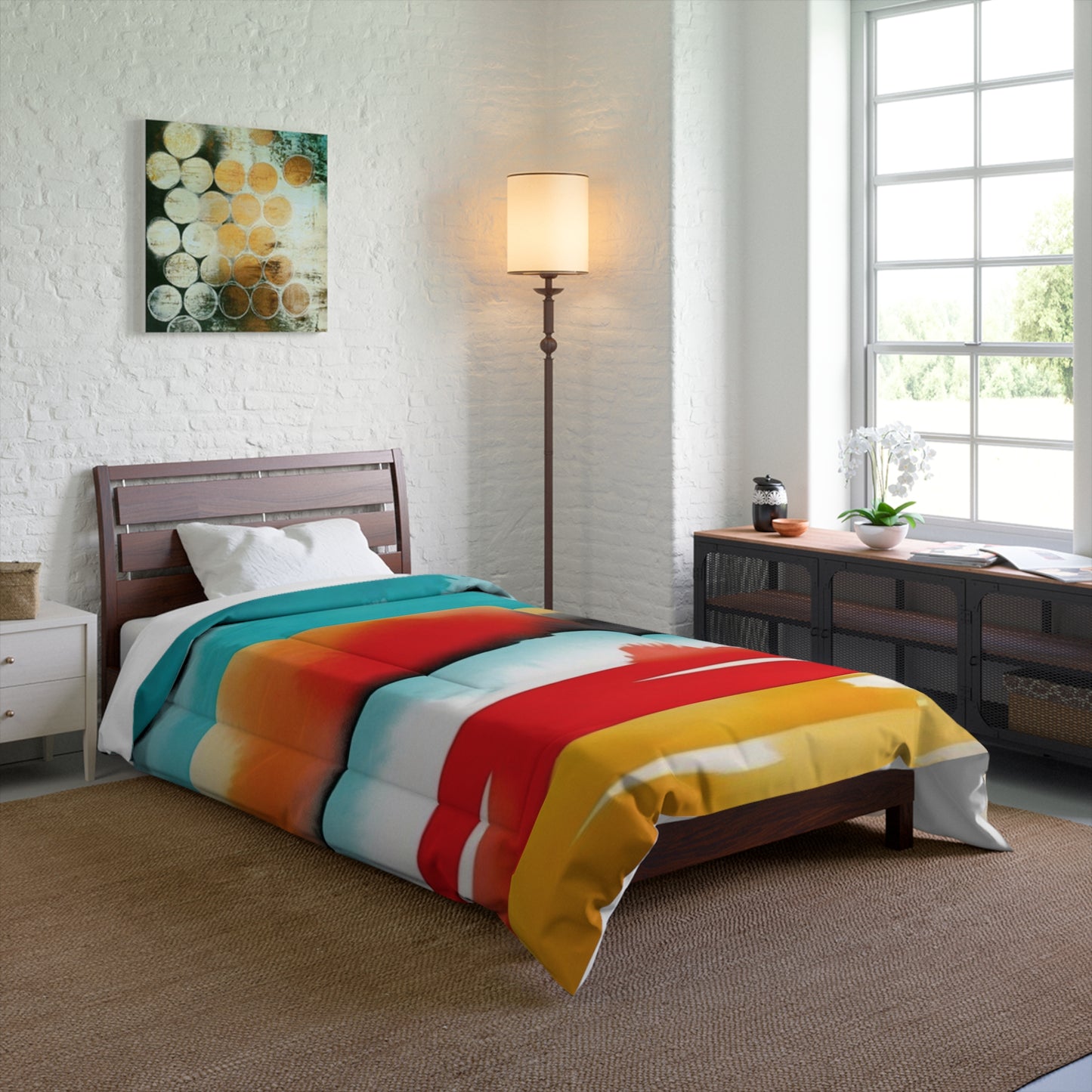 Fire Sky Over Water Comforter – Artist-Designed, Lightweight & Bold
