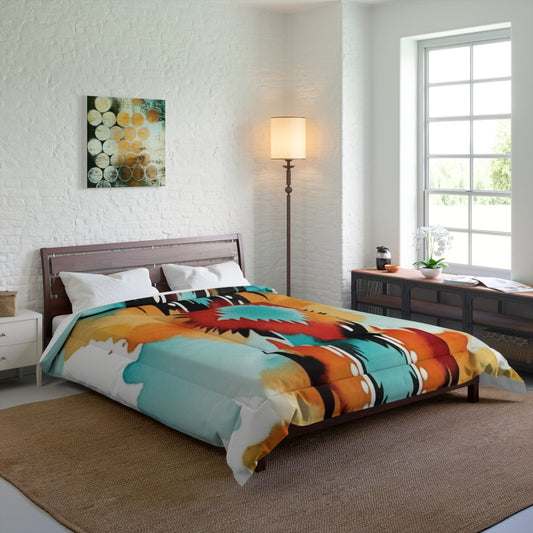 Vibrant Tribal Print Comforter - Boho Chic Bedding for Cozy Home Decor