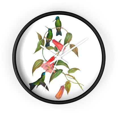 Hummingbird and Chilean Bellflower Time Wall Clock - Expressive DeZien 