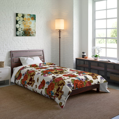 Rosie Skull Luxury Comforter – Soft, Lightweight, and Artist-Designed