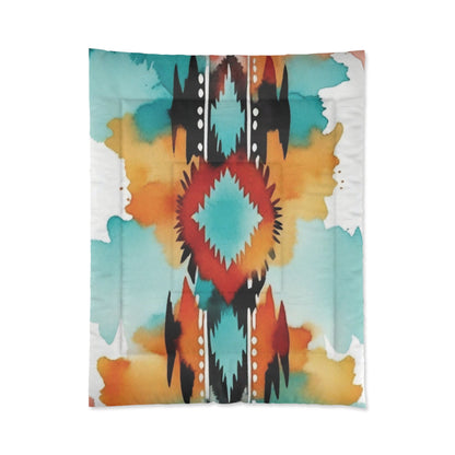 Vibrant Tribal Print Comforter - Boho Chic Bedding for Cozy Home Decor