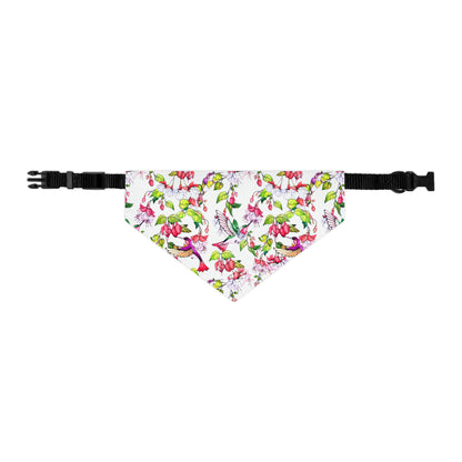 Pet Bandana Collar Hummingbirds and Fuchsia Flower - Expressive DeZien 