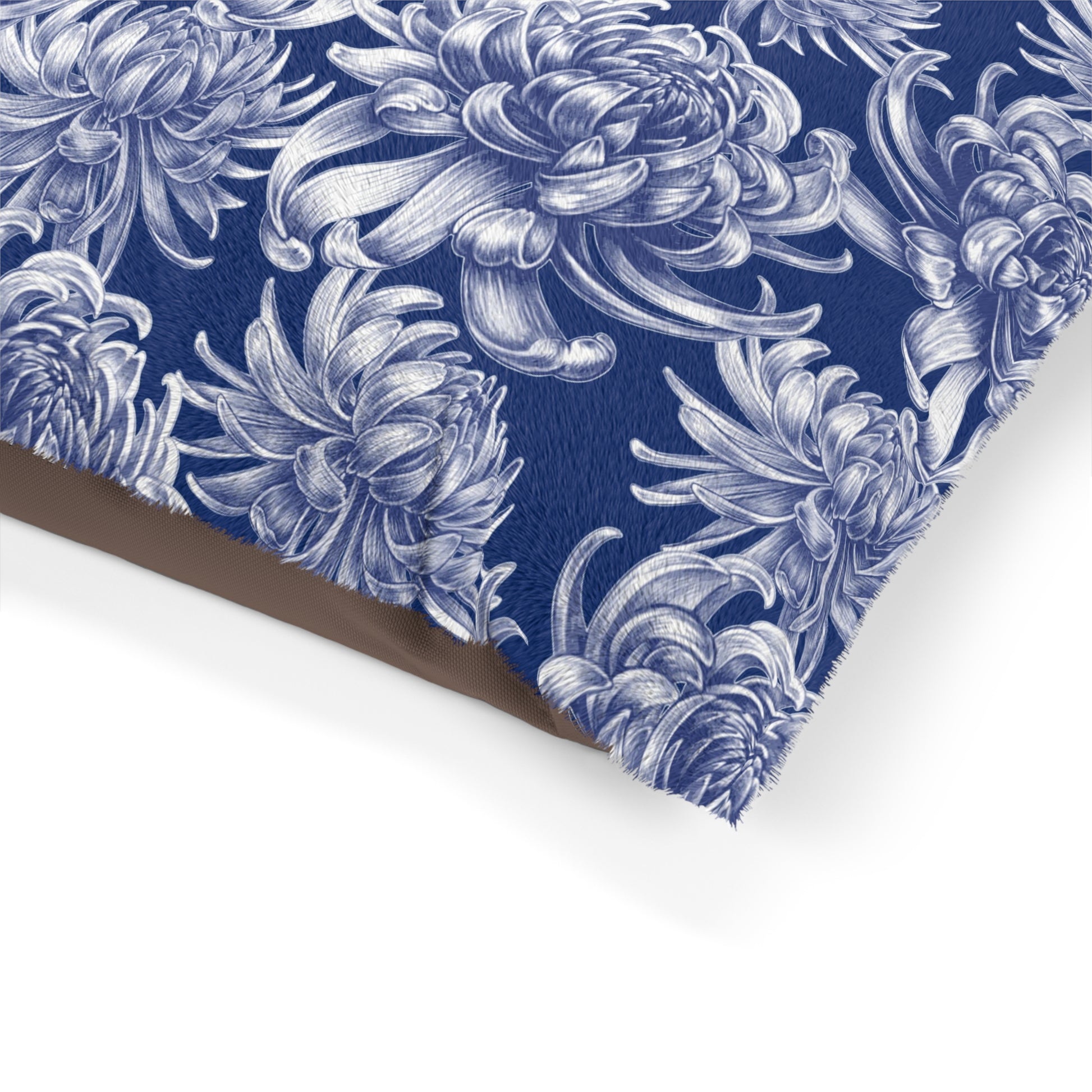 Pet Bed Blue Damask Flower - Expressive DeZien 