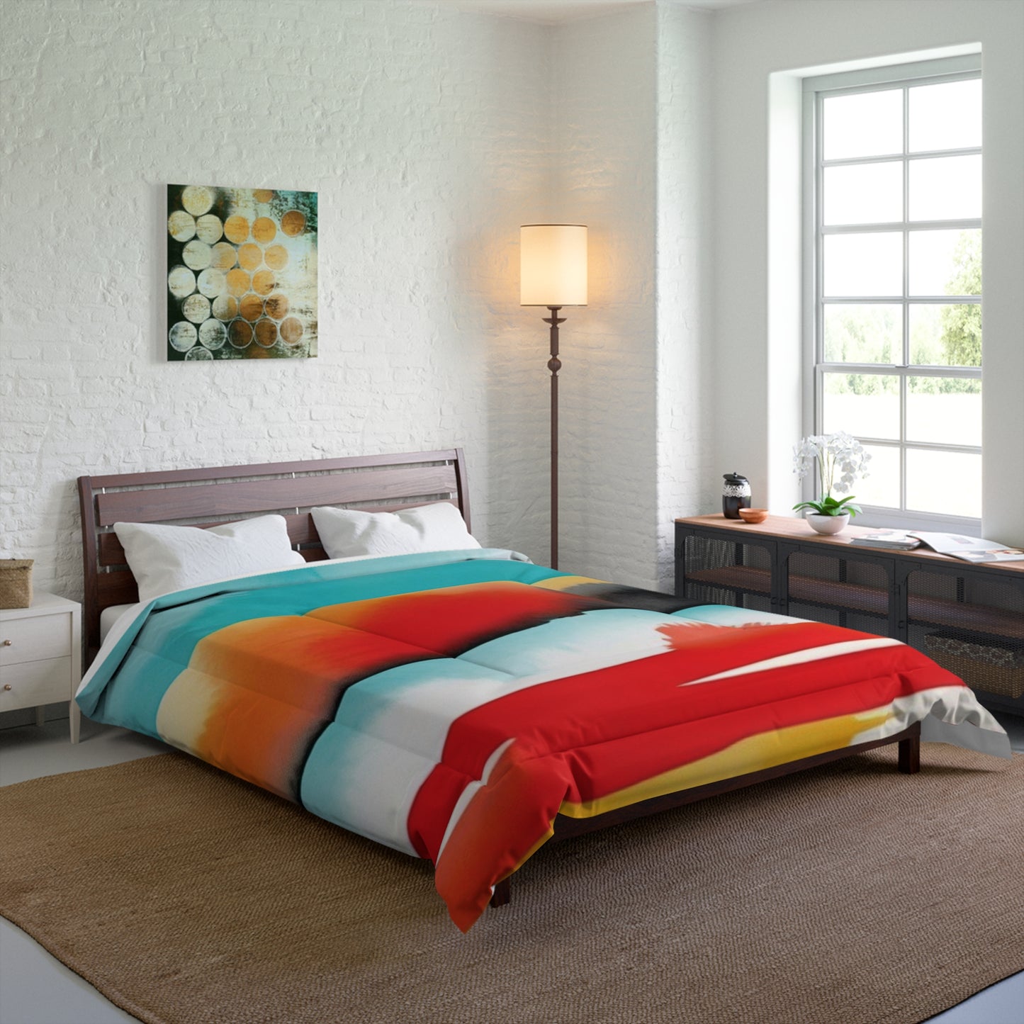 Fire Sky Over Water Comforter – Artist-Designed, Lightweight & Bold