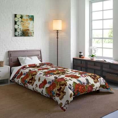 Rosie Skull Luxury Comforter – Soft, Lightweight, and Artist-Designed