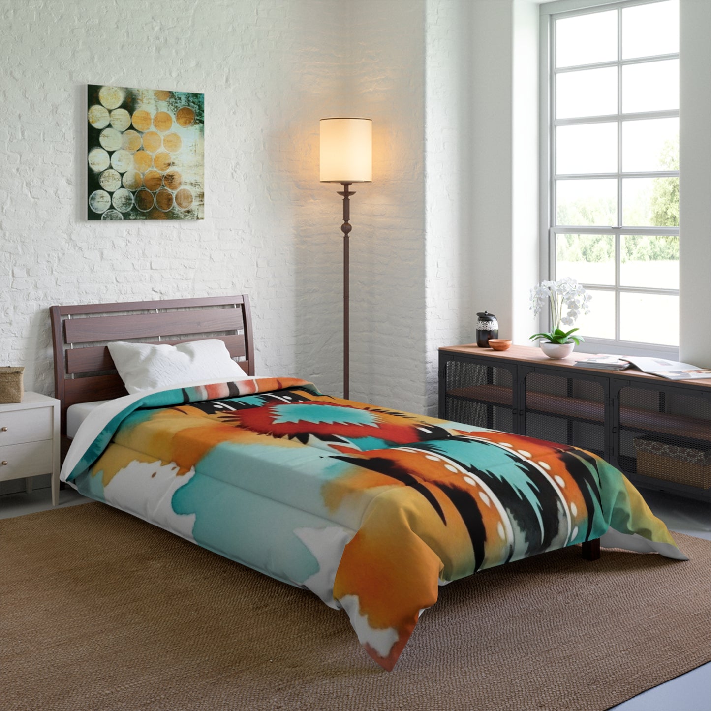 Vibrant Tribal Print Comforter - Boho Chic Bedding for Cozy Home Decor