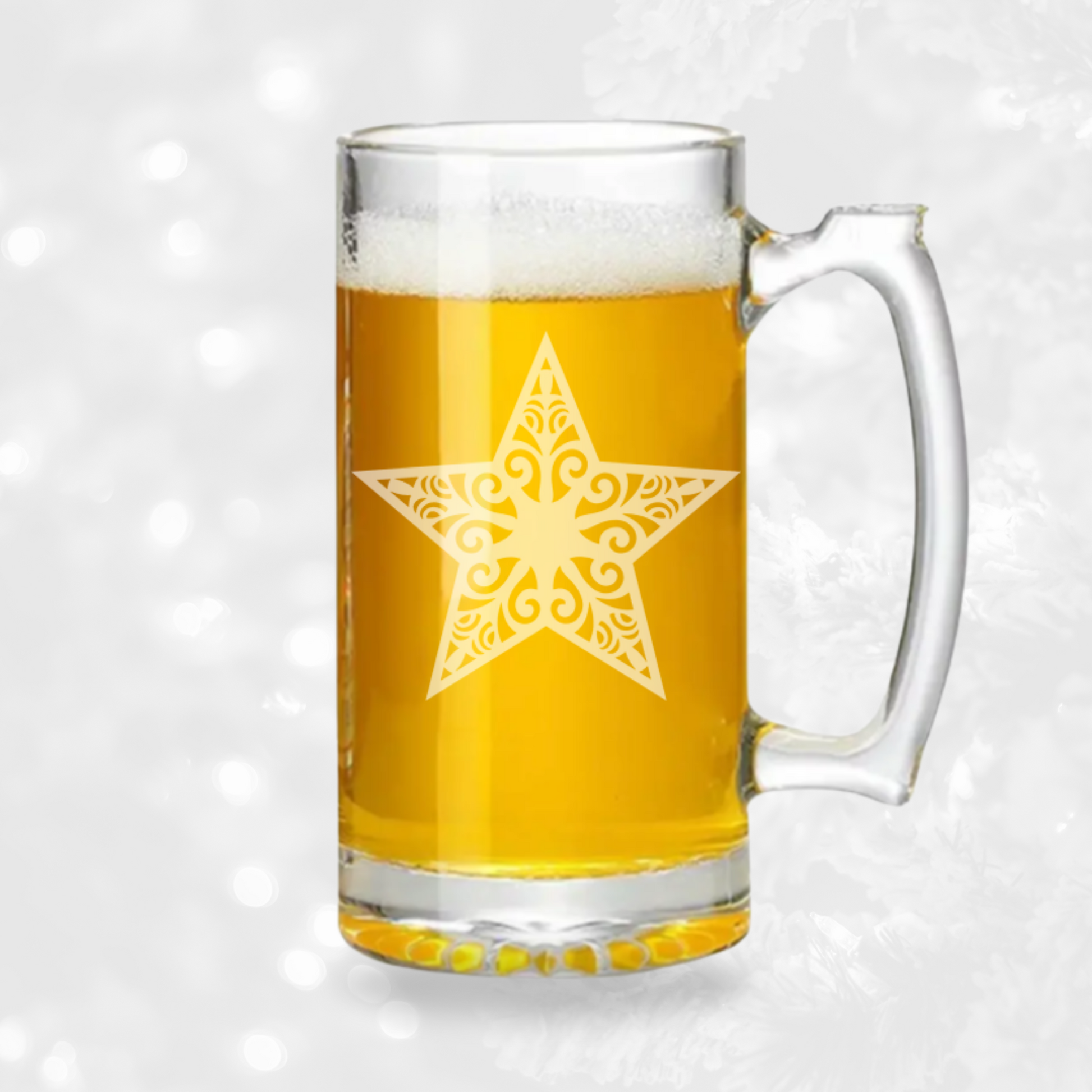 Texas Christmas Star - 26.5oz Tavern Beer Mug | Christmas - Expressive DeZien 
