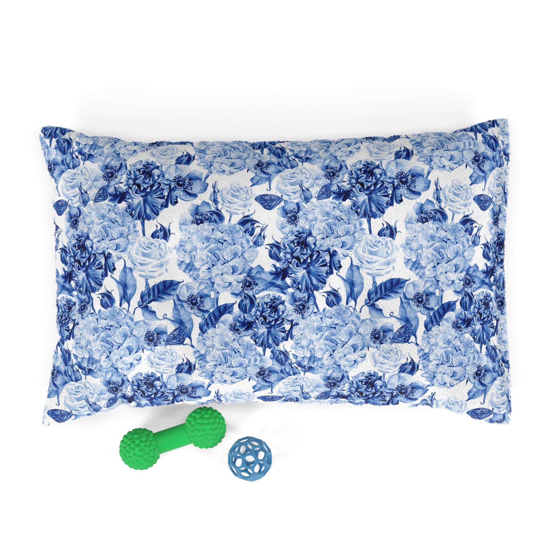 Pet Bed Cornflower Blue Flowers - Expressive DeZien 