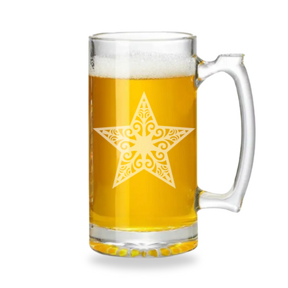 Texas Christmas Star - 26.5oz Tavern Beer Mug | Christmas - Expressive DeZien 