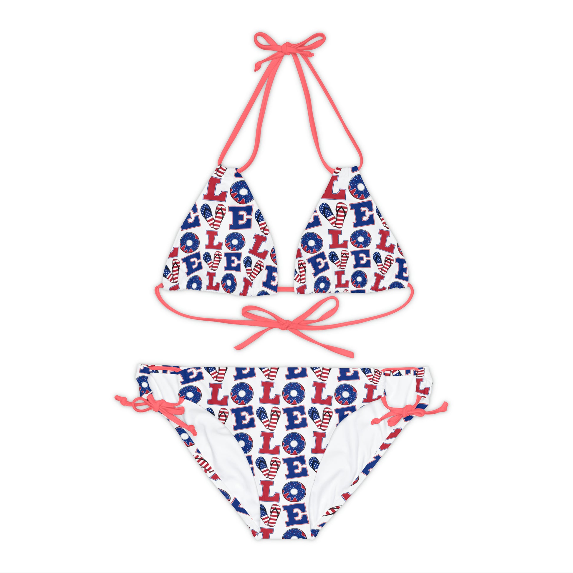 LOVE Strappy Bikini Set - Expressive DeZien 