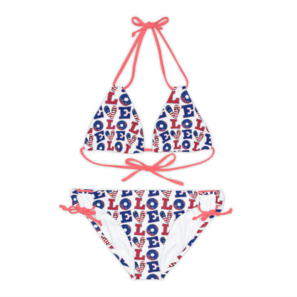 LOVE Strappy Bikini Set - Expressive DeZien 