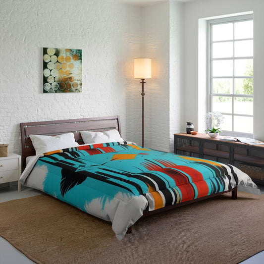 Vibrant Abstract Comforter - Colorful Bedspread for Cozy Bedrooms