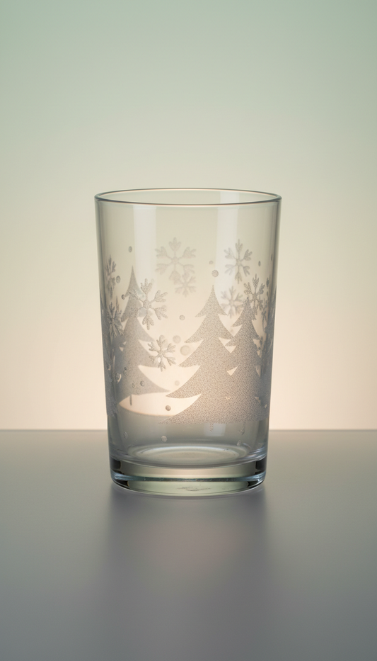 Sandblasted Glass With Seasonal Motif