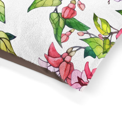 Pet Bed Hummingbirds and Fuchsia Flower - Expressive DeZien 