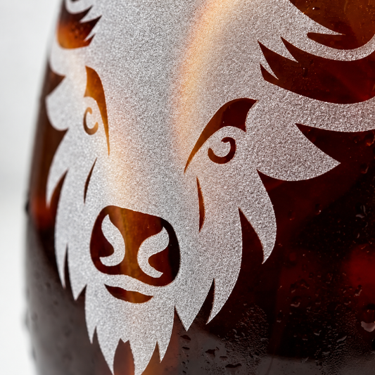 Bison Spirit Etched Stemless Wine Glass | 20.5 oz