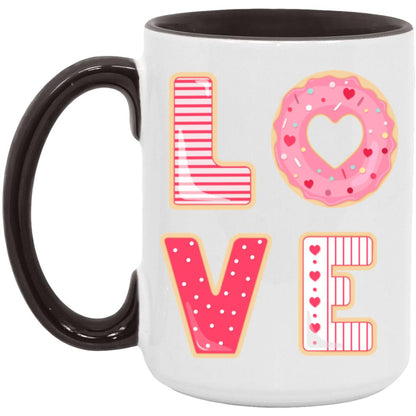Donut LOVE 15oz Accent Mug - Expressive DeZien 