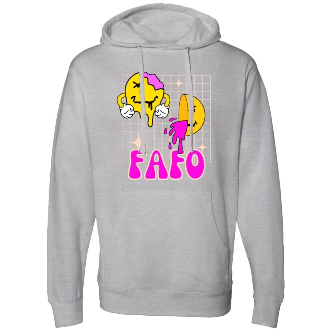 FAFO Fun Colorful Retro Midweight Hooded Sweatshirt - Expressive DeZien 