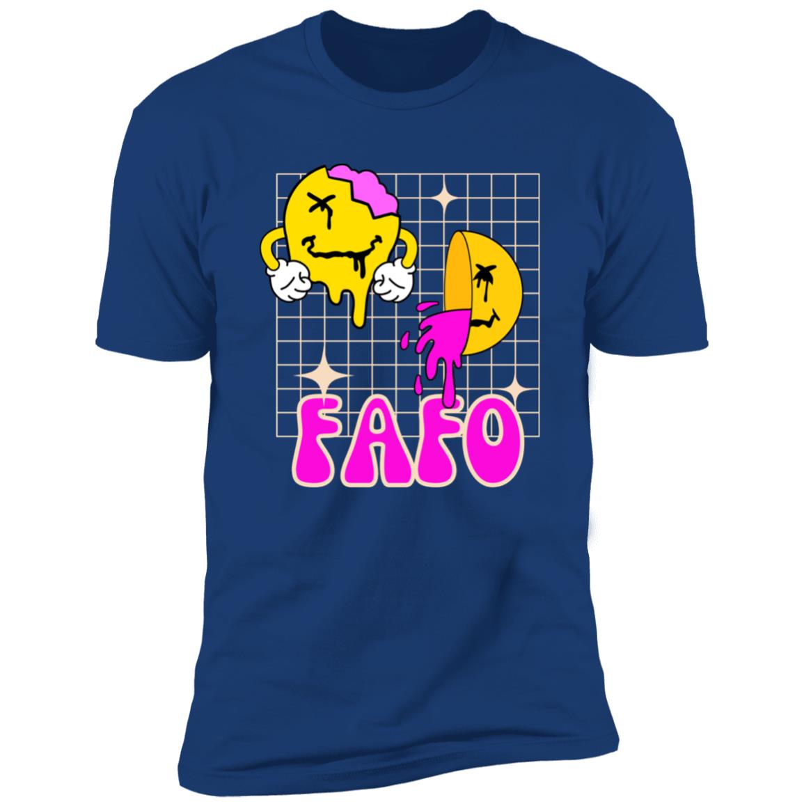 FAFO Fun Colorful Retro Premium Short Sleeve T-Shirt - Expressive DeZien 