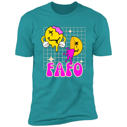 FAFO Fun Colorful Retro Premium Short Sleeve T-Shirt - Expressive DeZien 