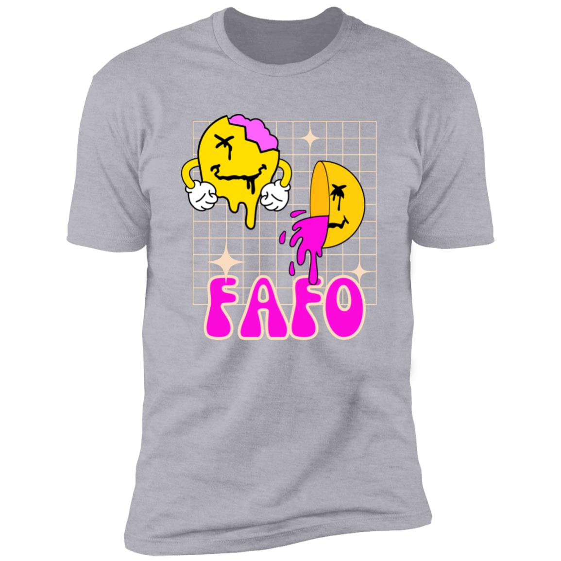 FAFO Fun Colorful Retro Premium Short Sleeve T-Shirt - Expressive DeZien 