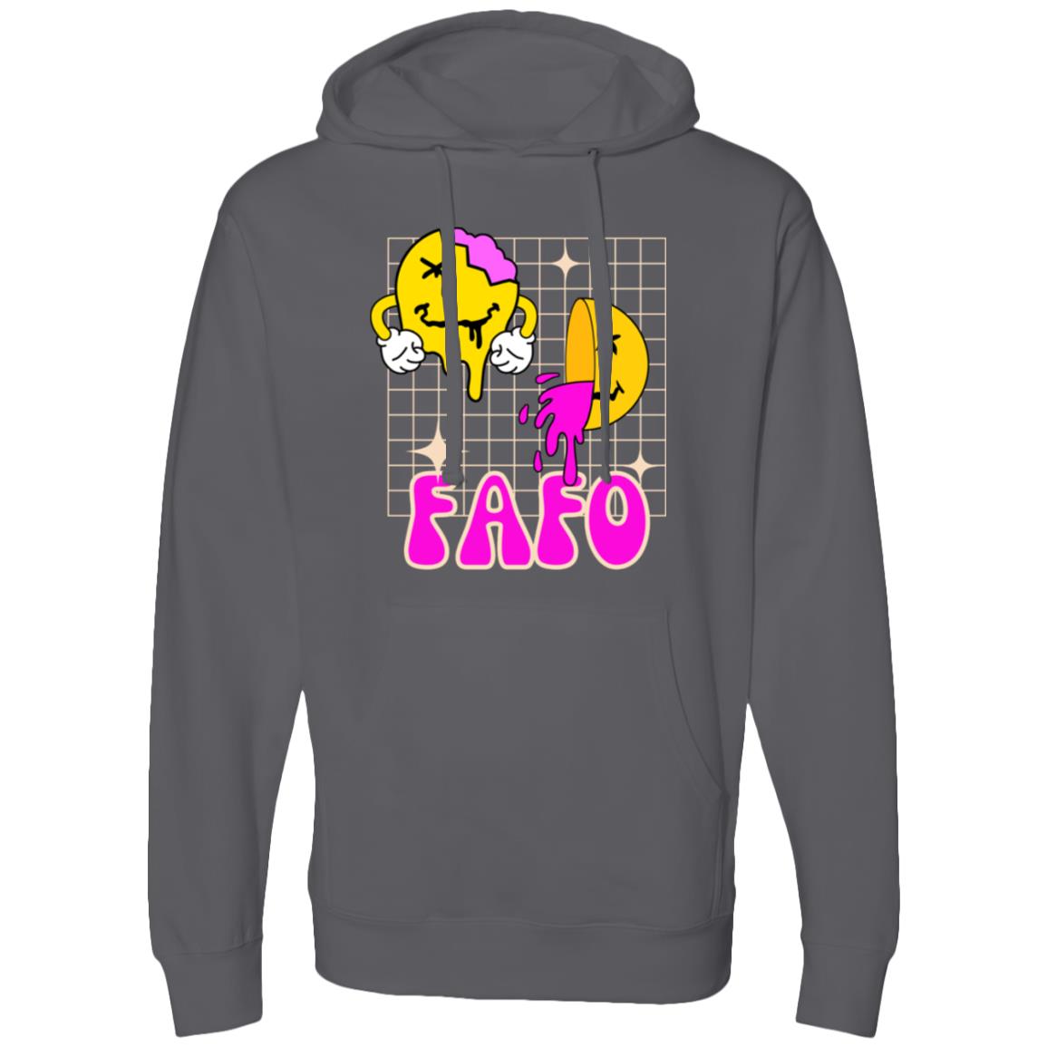 FAFO Fun Colorful Retro Midweight Hooded Sweatshirt - Expressive DeZien 