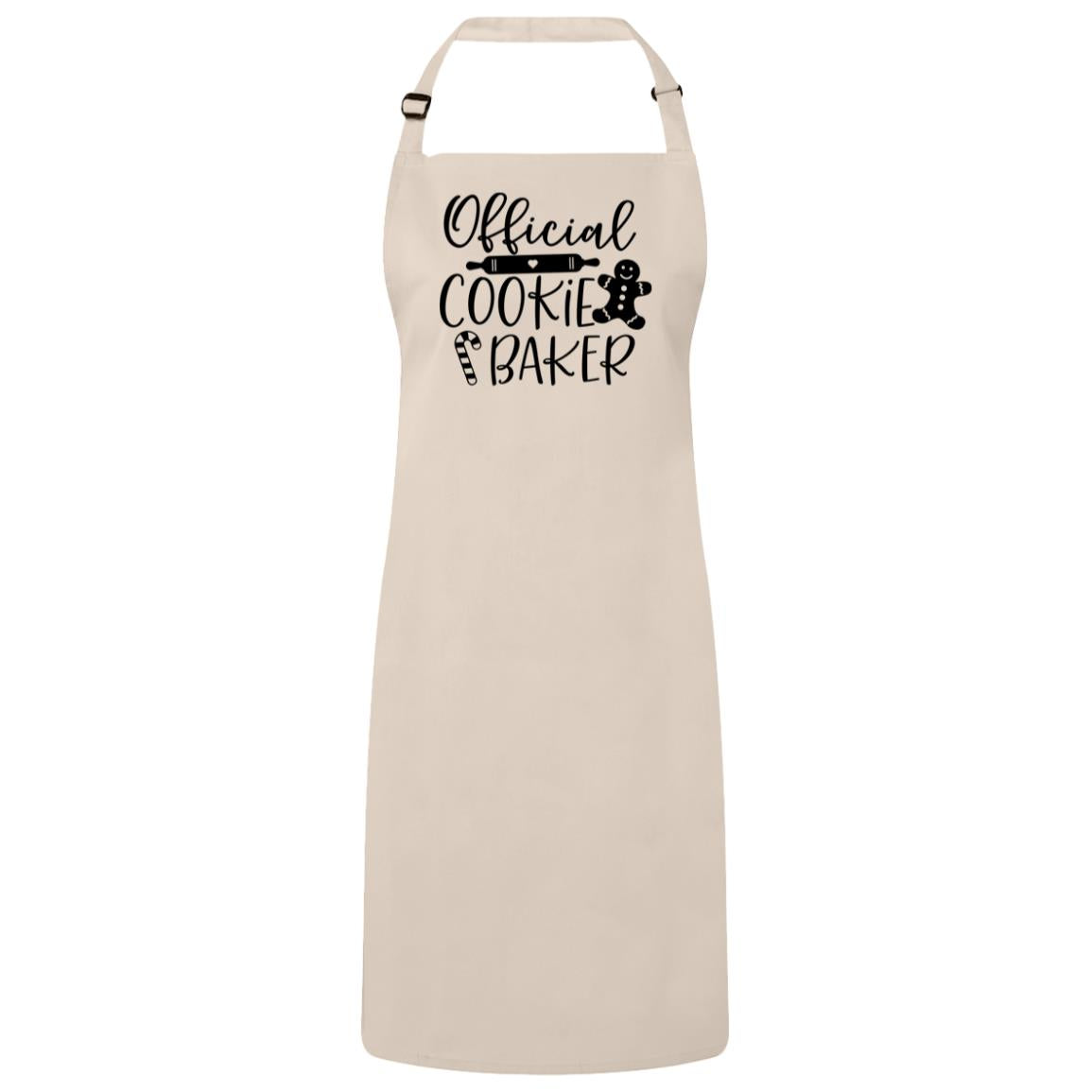 Official Cookie Baker Christmas Apron – Fun Baking Design, Eco-Friendly, Adjustable Neck