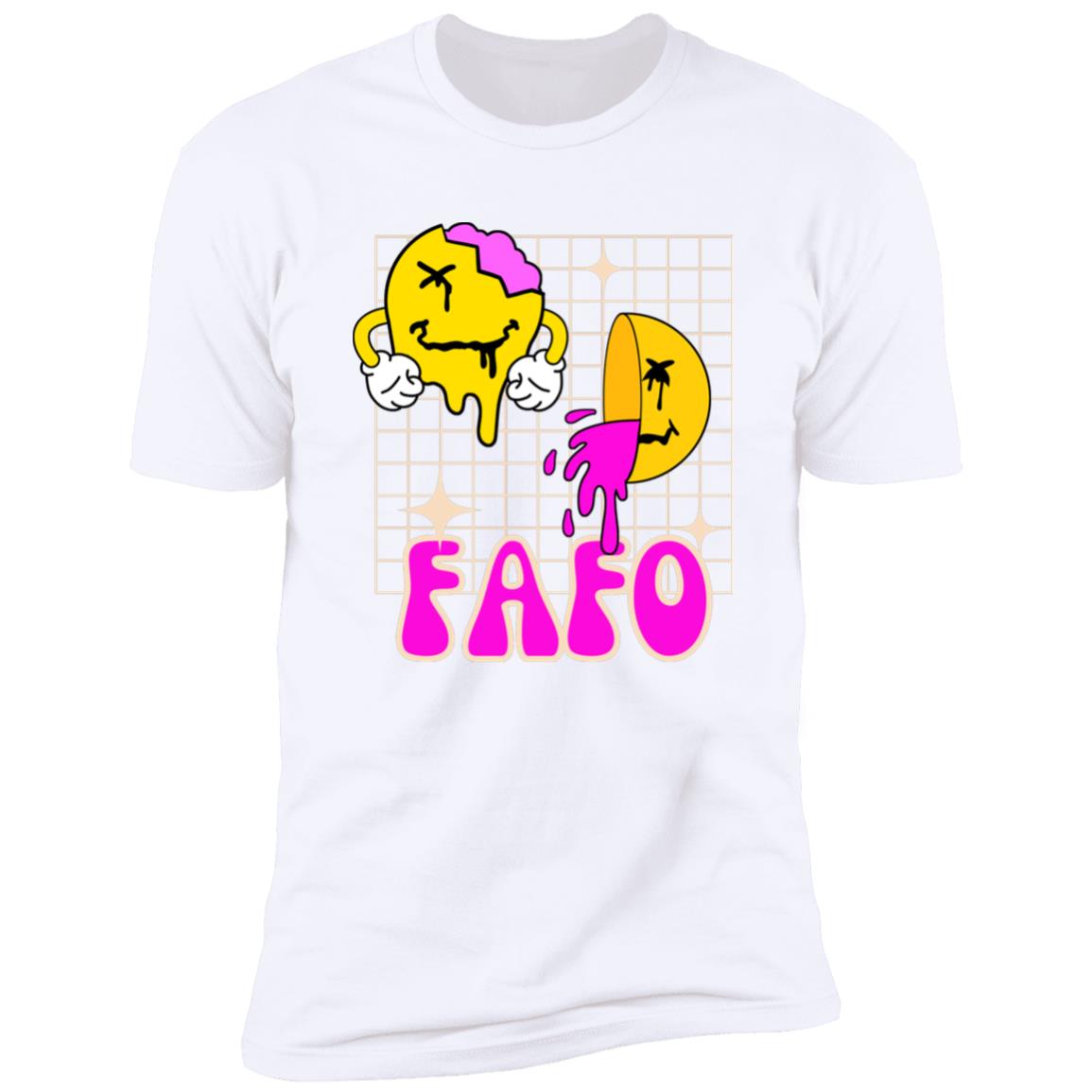 FAFO Fun Colorful Retro Premium Short Sleeve T-Shirt - Expressive DeZien 