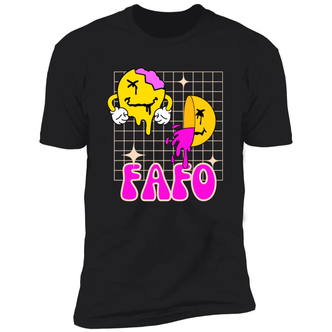 FAFO Fun Colorful Retro Premium Short Sleeve T-Shirt - Expressive DeZien 