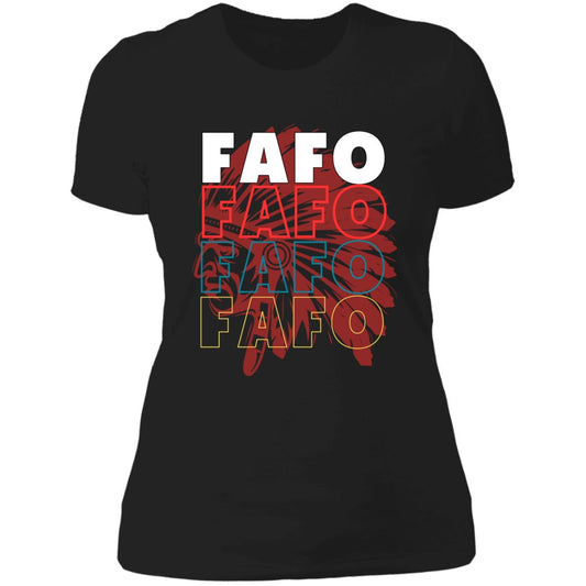 FAFO Ladies' Boyfriend T-Shirt - Expressive DeZien 