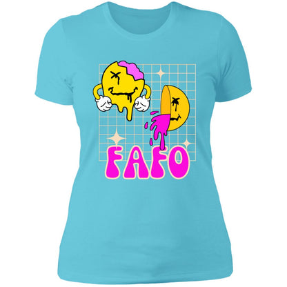 FAFO Fun Colorful Retro Ladies' Boyfriend T-Shirt - Expressive DeZien 