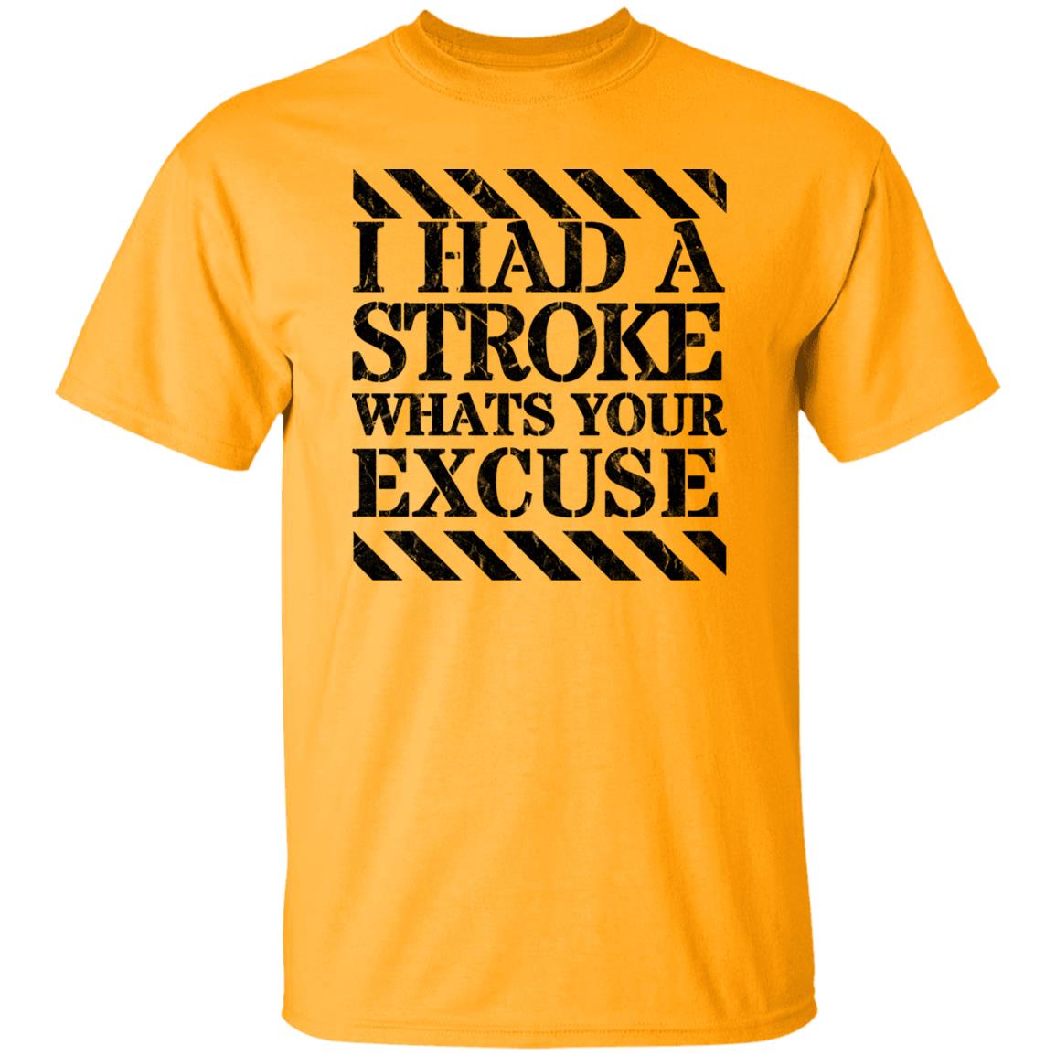 I had a stroke what's your excuse T-Shirt Black - Expressive DeZien 