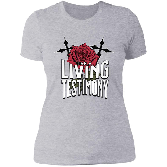 I'm a Living Testimony Boyfriend T-Shirt Rose - Expressive DeZien 