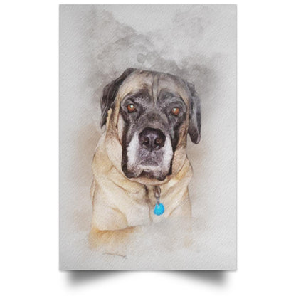 Custom Watercolor Satin Portrait Poster - Expressive DeZien 