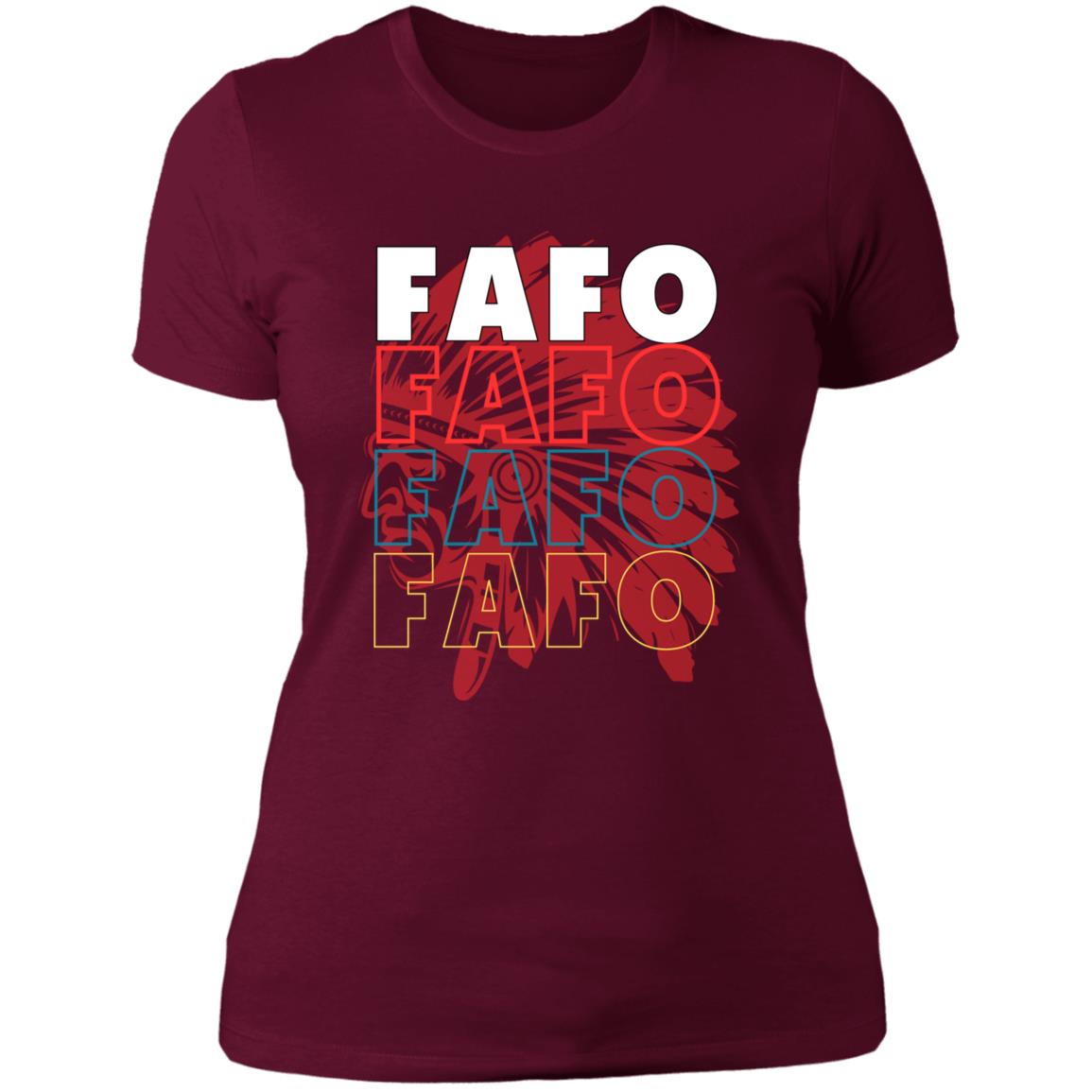 FAFO Ladies' Boyfriend T-Shirt - Expressive DeZien 
