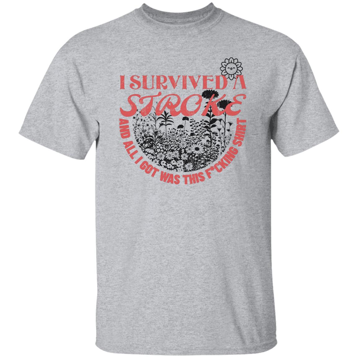 I Survived a stroke T-Shirt - Expressive DeZien 