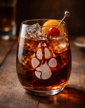 Etched Wolf Paw Stemless Wine Glass – 20.5 oz