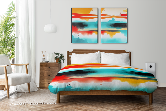 Fire Sky Over Water Comforter – Artist-Designed, Lightweight & Bold
