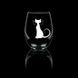Halloween Cat Etched Stemless Wine Glass 20.5oz | Halloween Wine Glass - Expressive DeZien 