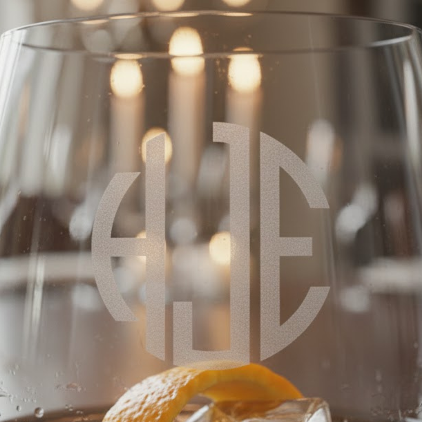 Custom Engraved 20.5oz Stemless Wine Glass - Personalized Wedding or Anniversary Gift