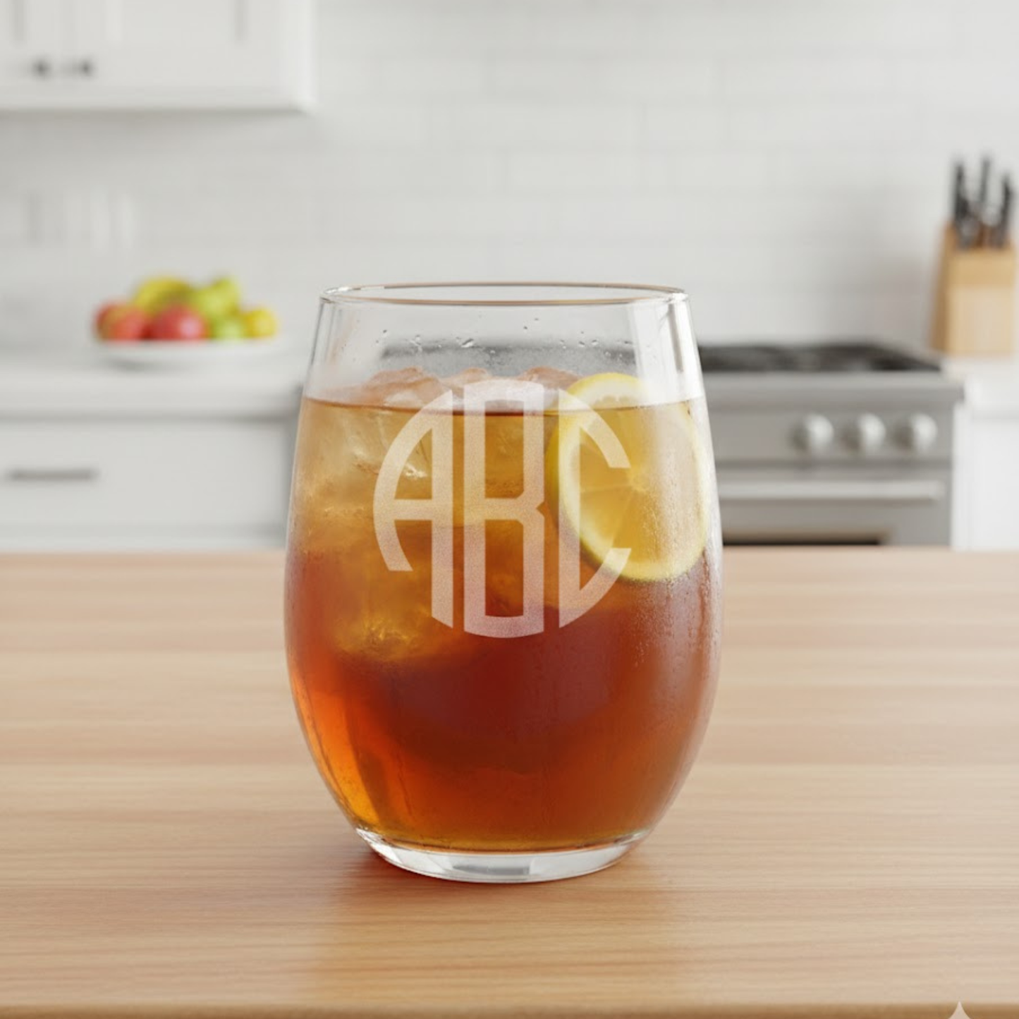 Custom Engraved 20.5oz Stemless Wine Glass - Personalized Wedding or Anniversary Gift