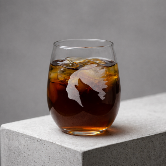 Etched Stemless Wine Glass 20.5oz | Native Wolf | Deep Carved Sandblasted Glass | Expressive DeZien