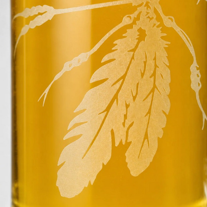Etched Tavern Beer Mug 26.5oz | Two Feathers | Deep Carved Sandblasted Glass | Expressive DeZien