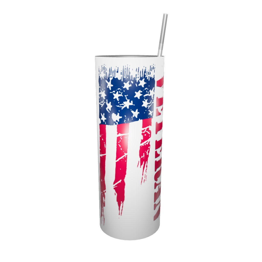 20oz Stainless Steel Skinny Tumbler American Veteran 